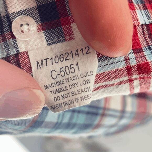 Cinch Shirt Mens XXL Blue Red Plaid Flannel Western Work Button Down Pocket Logo - Picture 3 of 4